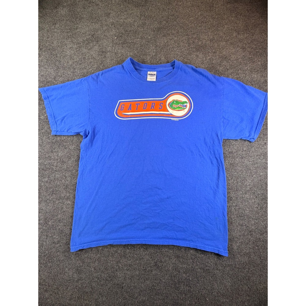 Gildan Florida Gators T-Shirt Mens Large Blue Short Sleeve NCAA Graphic Tee 2599